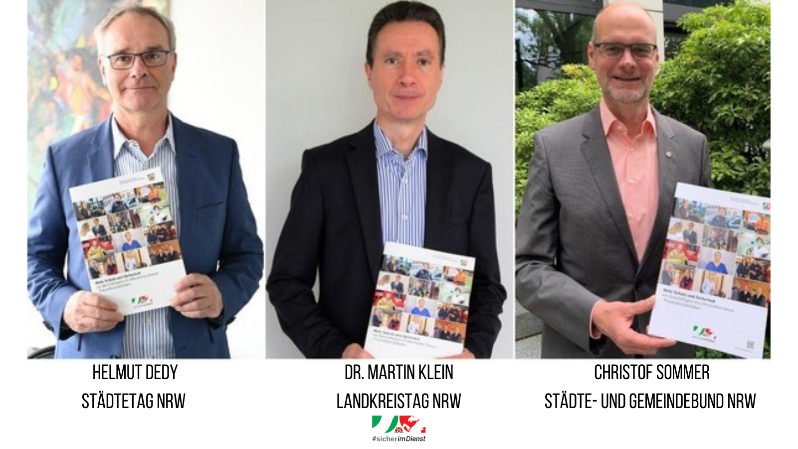 Helmut Dedy, Dr. Martin Klein und Christof Sommer